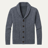 Men's Knit Cardigan Sweater | Shawl Collar Relaxed Fit