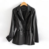 Men's Lambskin Leather Jacket | Peplum Hem Tailored Fit