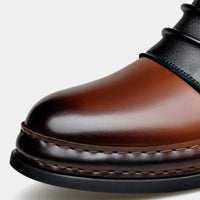 Men's Leather Ankle Boots | Buckle Strap Layered Fold View 15