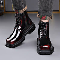Men's Leather Ankle Boots | Chunky Lug Sole Detail
