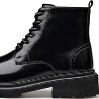 Men's Leather Ankle Boots | Chunky Lug Sole View 15