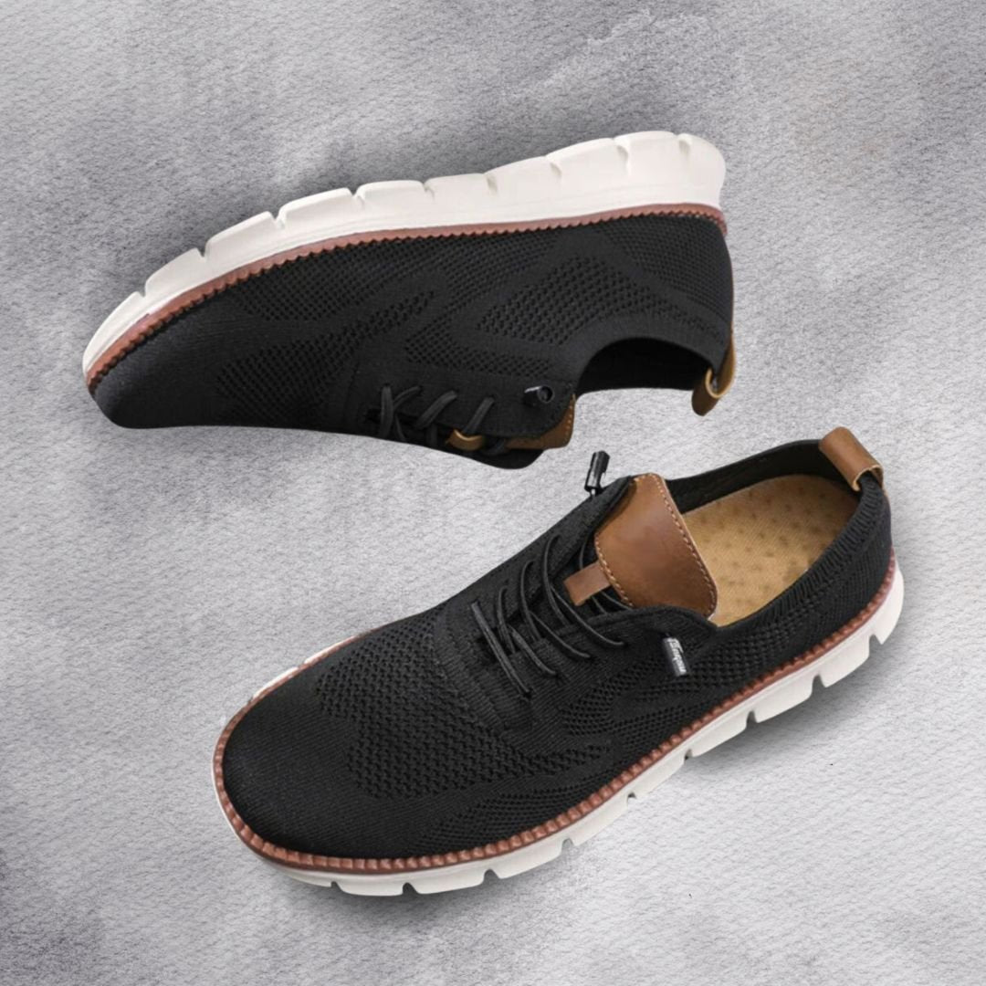 Men's Leather Orthopedic Walking Shoes Angle