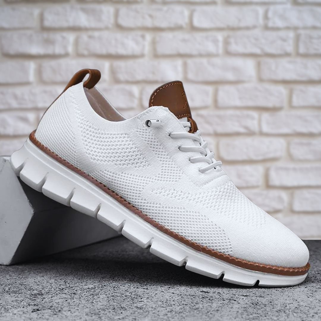 Men's Leather Orthopedic Walking Shoes Detail