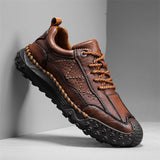 Zapatillas de trail de cuero para hombre | Suela dentada cosida a mano