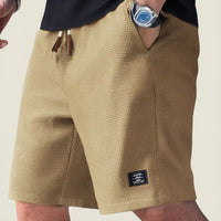 Men's Lightweight Summer Waffle Shorts Pants Back