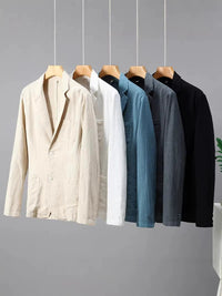Men's Linen Blazer Jacket | Unstructured Summer Fit Back