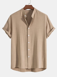 Men's Linen Shirt Pants Set | Rolled Cuffs Alternate