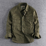 Chemise à manches longues pour homme | Décontractée avec double poche poitrine