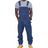 Salopette en jean ample pour homme | Vêtements de travail à poches multiples
