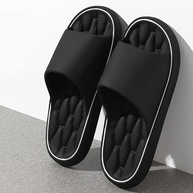 Men's Massage Footbed Pillow Slides Shoes Hero