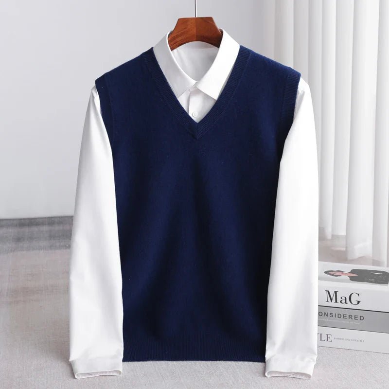 Men's Merino Wool Sweater Vest Angle