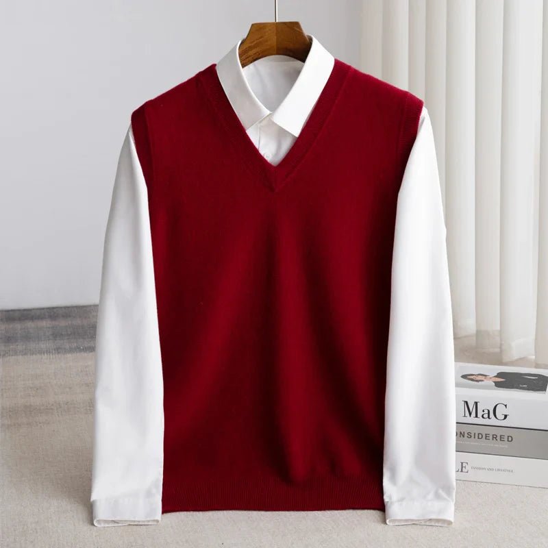 Men's Merino Wool Sweater Vest Lifestyle