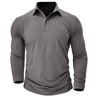 Men's Modern Longsleeve Polo | Contrast Inner Collar Smart Casual View 11