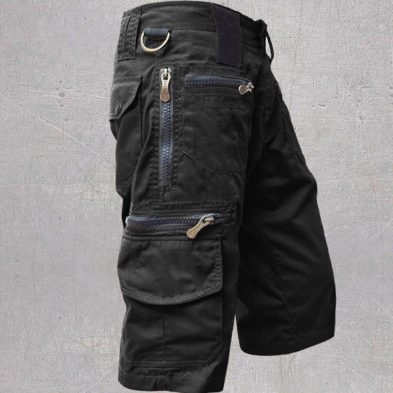 Men's Multi Pocket Cotton Shorts Pants Side