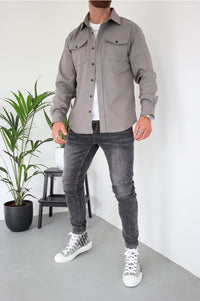 Men's Overshirt Jacket | Button Up with Chest Pockets Angle