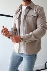 Men's Overshirt Jacket | Button Up with Chest Pockets