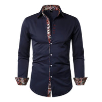 Men's Paisley Slim Fit Shirt Top Detail