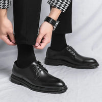 Men's Patent Derby Dress Shoes Side