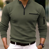 Men's Quarter-Zip Comfort Fit Polo | Stand Collar