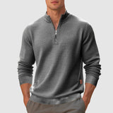 Men's Quarter Zip Sweatshirt | Textured Mock Neck