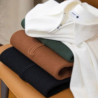 Men's Quarter-Zip Waffle Knit Shirt | Tailored Casual Back