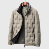 Chaqueta acolchada de plumón para hombre | Anorak de invierno cortaviento