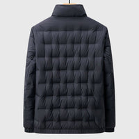 Men's Quilted Down Jacket | Windproof Winter Puffer Side