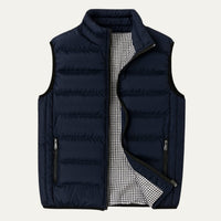 Men's Quilted Puffer Vest | Horizontal Channel Insulated Gilet Hero