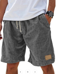 Men's Relaxed Cotton Summer Shorts Pants Close Up