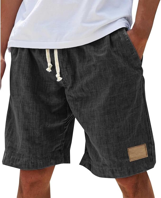 Men's Relaxed Cotton Summer Shorts Pants Detail