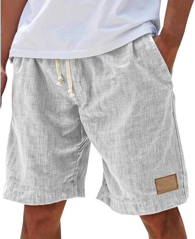 Men's Relaxed Cotton Summer Shorts Pants Full