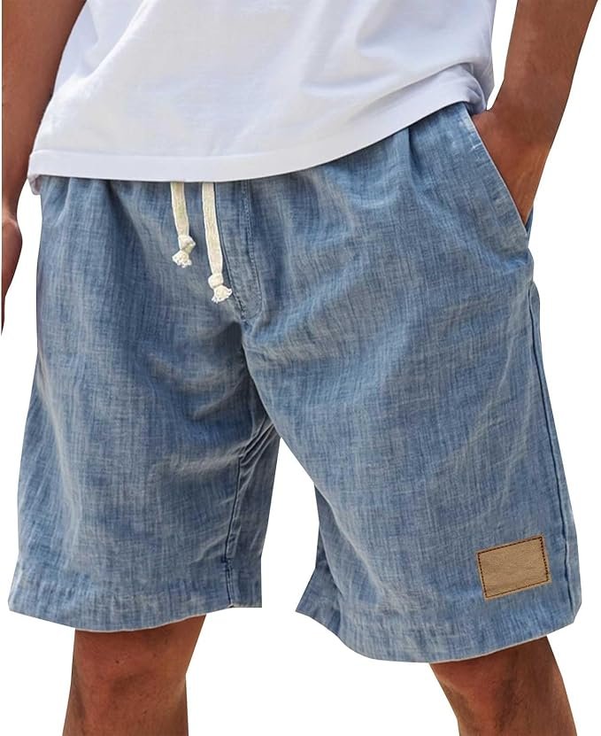 Men's Relaxed Cotton Summer Shorts Pants Side