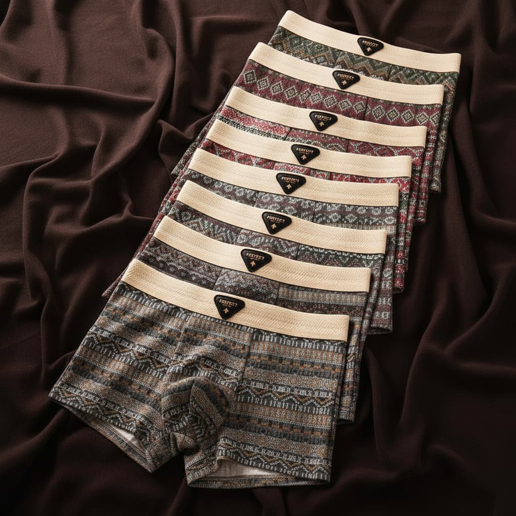 Men's Retro Cotton Boxer Loungewear Side