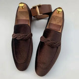 Mocasines de terciopelo con correa de cuerda para hombre | L'Élégance