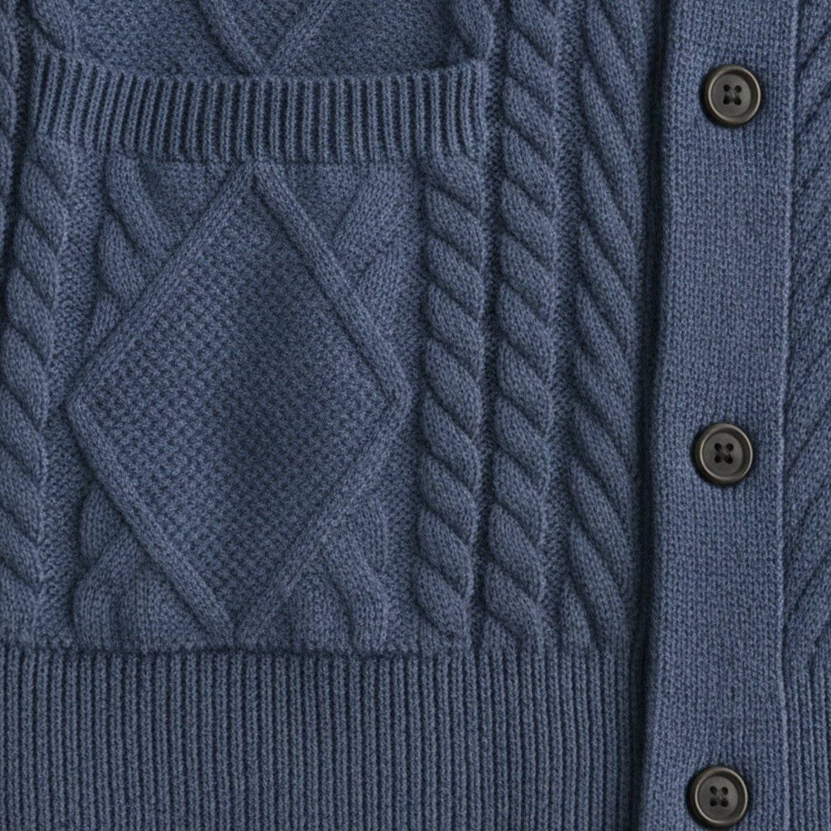 Men's Shawl Collar Wool Button Cardigan Sweater | Tailored Fit Side