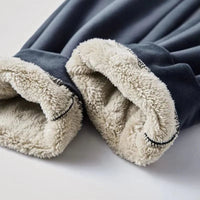 Men's Sherpa-Lined Hooded Tracksuit | Jacket Pants Winter Warmth Front