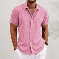 Men's Short Sleeve Linen Shirt | Relaxed Summer Fit Lifestyle
