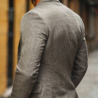 Men's Single-Breasted Cotton Linen Blazer | Slim Fit Lifestyle