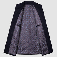 Men's Single-Breasted Heritage Wool Coat | Classic Fit Close Up