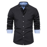 Chemise élégante ajustée pour homme | Confort à double col