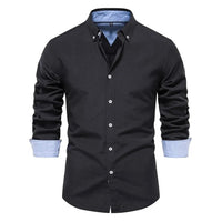 Men's Sleek Slim-Fit Shirt | Double Collar Comfort Hero