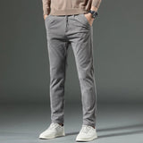 Pantalon en velours côtelé ajusté pour homme | Pantalon habillé en coton
