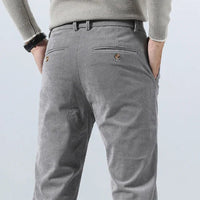 Men's Slim Fit Corduroy Pants | Cotton Dress Trouser Front