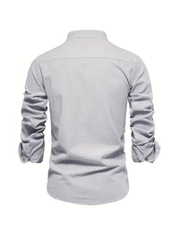 Men's Slim Fit Mandarin Collar Shirt | Smart Office Alternate