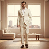 Men's Slim Fit Suit Set | Notched Lapel Blazer
