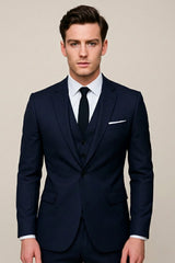 Traje de tres piezas para hombre de corte ajustado