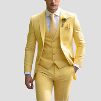 Men's Slim Fit Waistcoat Suit | Three-Piece Formal Set Lifestyle
