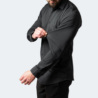 Men's Slim Stretch Dress Shirt Top Back