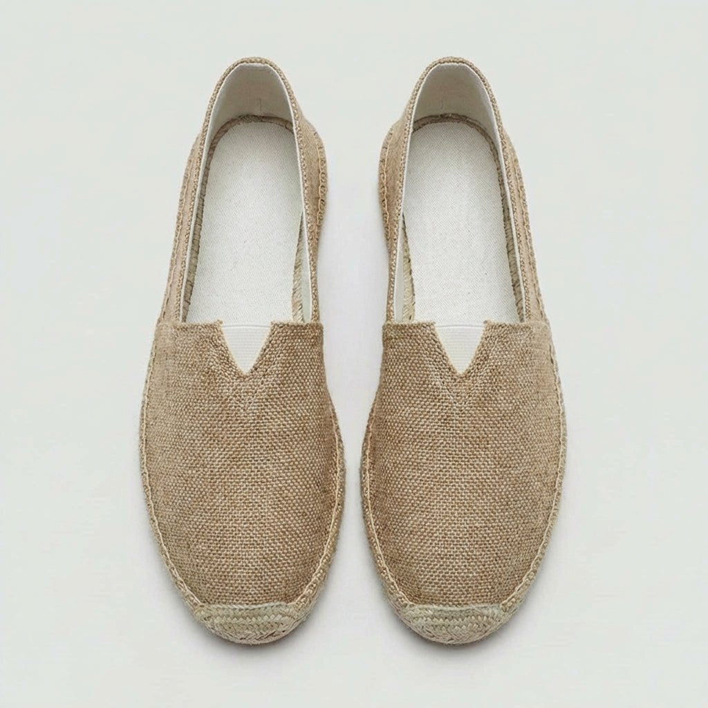 Men's Slip-On Linen Espadrilles Shoes Back