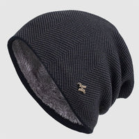 Men's Slouchy Textured Knit Beanie | Warm Lined Hero